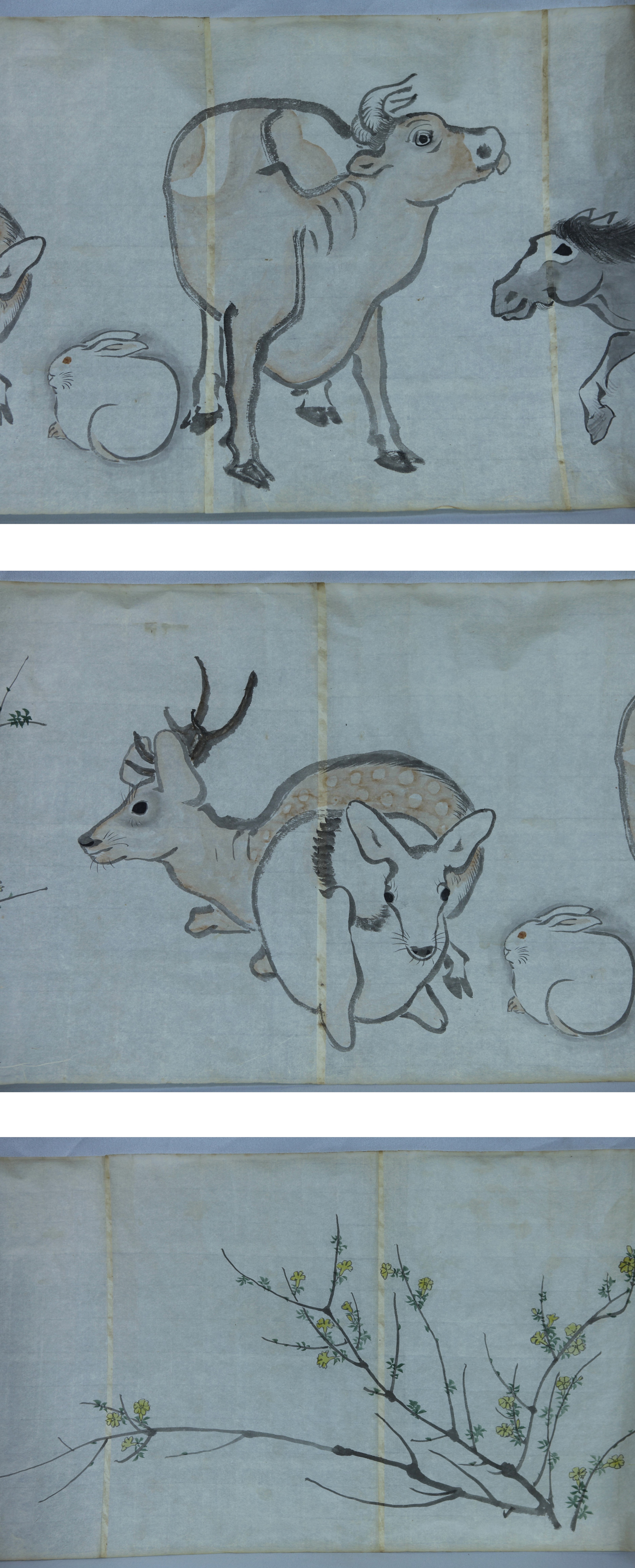 蔵出】東東洋 「寿老人図」◎肉筆紙本◎江戸期画家 宮城県出身 仙台四