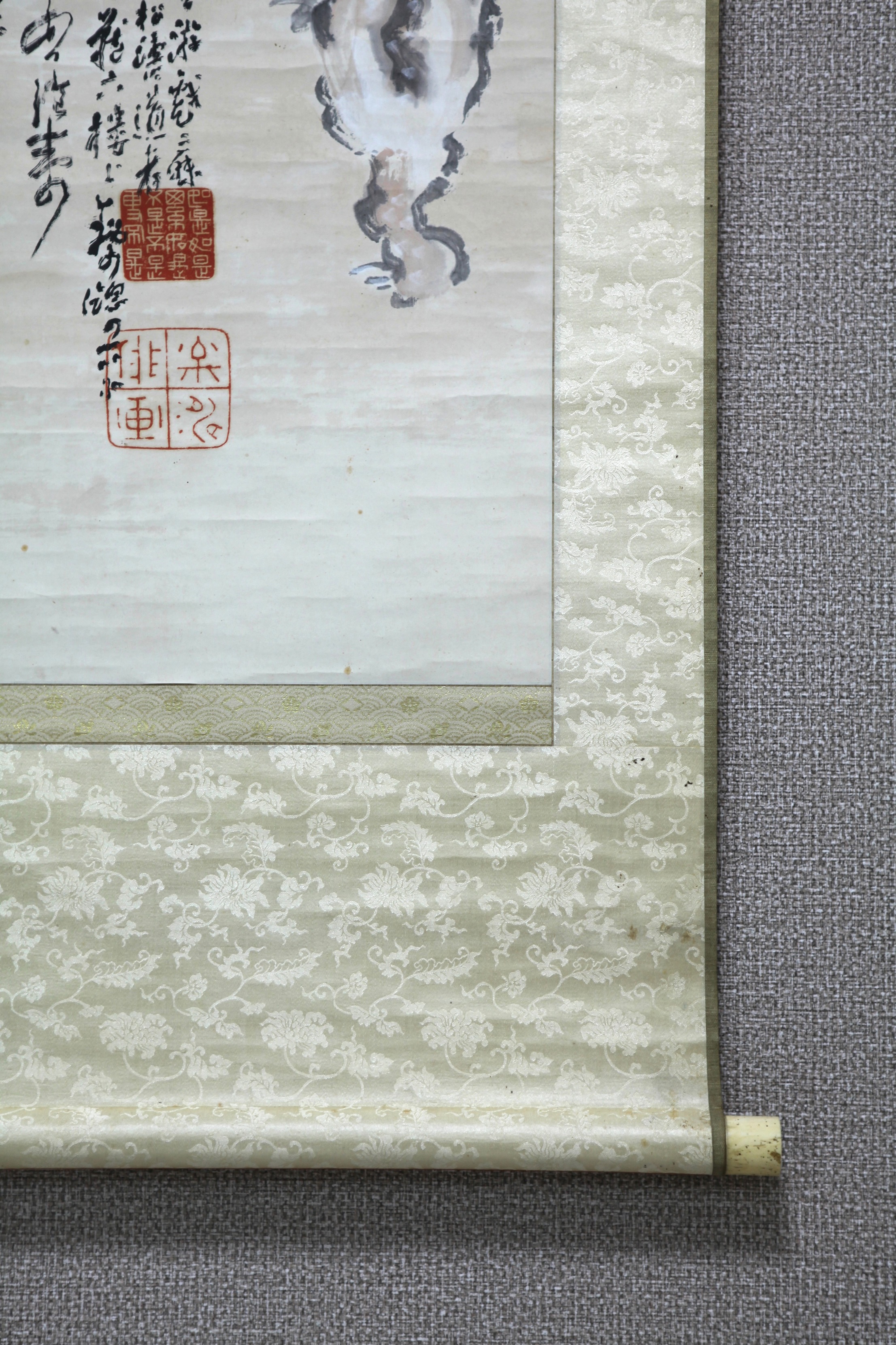 真作】【風車】倉田松涛 「蝦蟇仙人」◎肉筆紙本◎秋田の名家 秋田画人