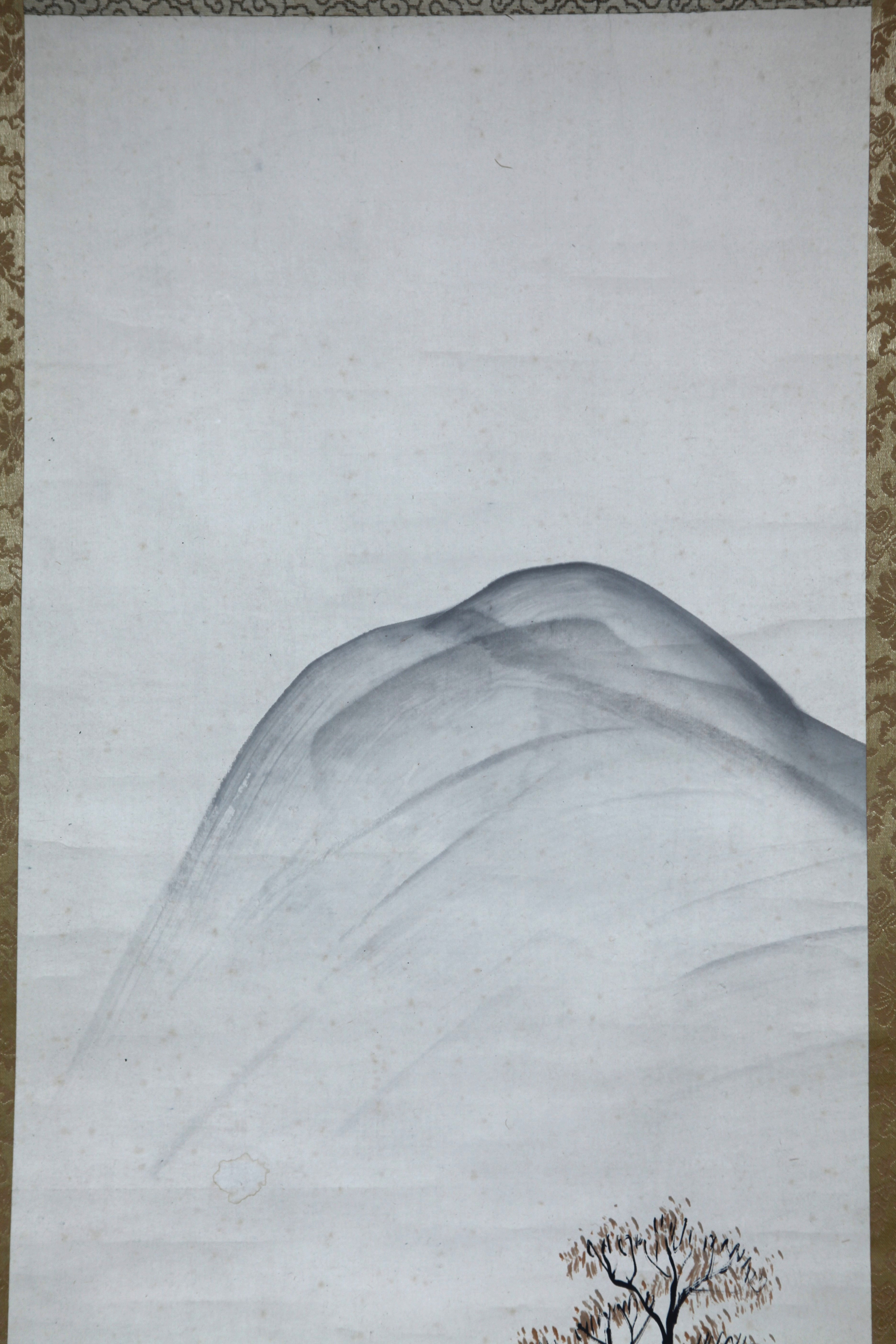 真作】【風車】 菊池華秋 「秋渓帰漁図」◎肉筆紙本◎山形の人 川合