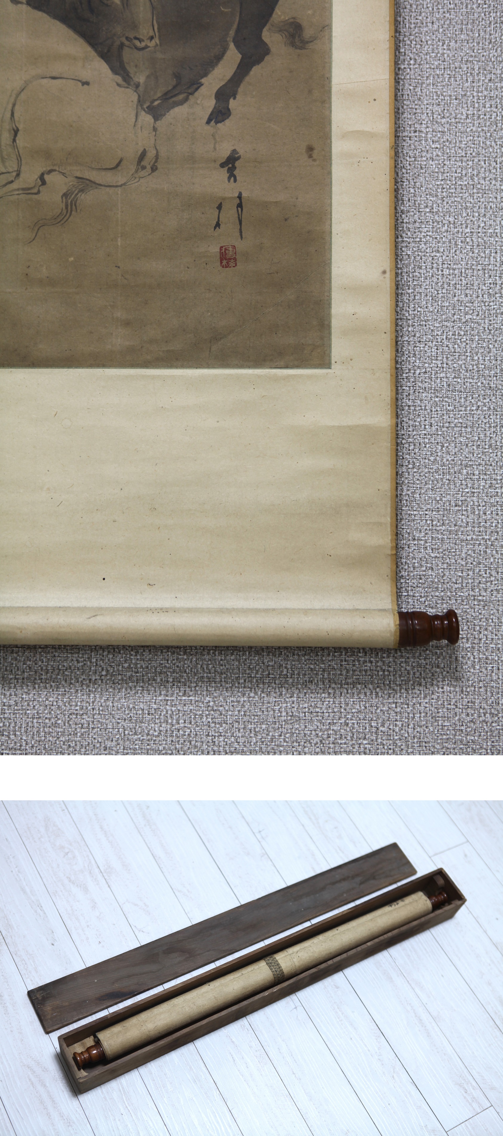 中国画 模写 吳昌碩［桃］紙本　肉筆　木箱無し！ 吴昌硕书法综述| 中国书画展赛网 中国画 模写 吳昌碩［桃］紙本 肉筆