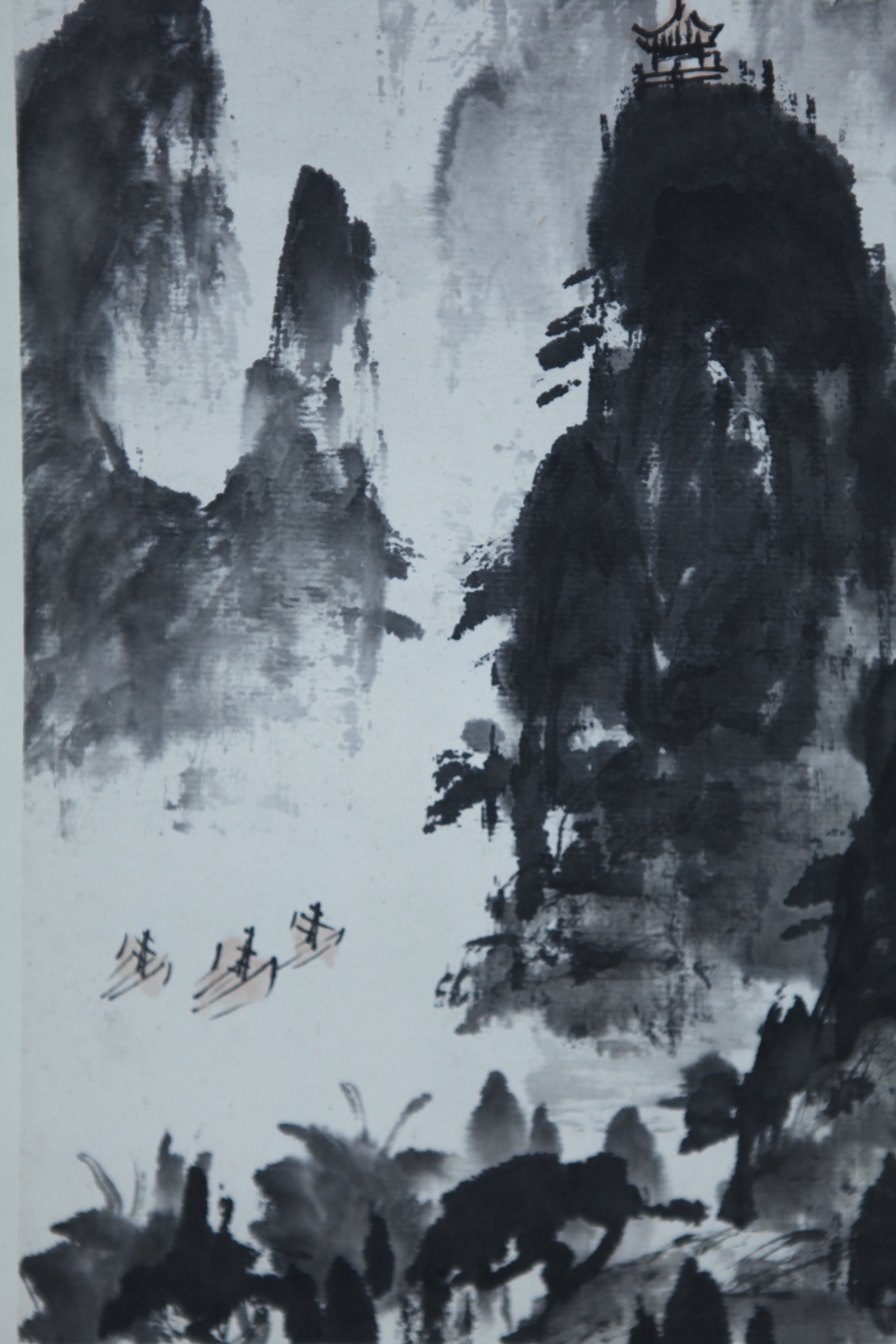 絵画 水墨画 竹 竹図 掛軸 掛け軸 風景画 中国 美術品 アート B 絵画