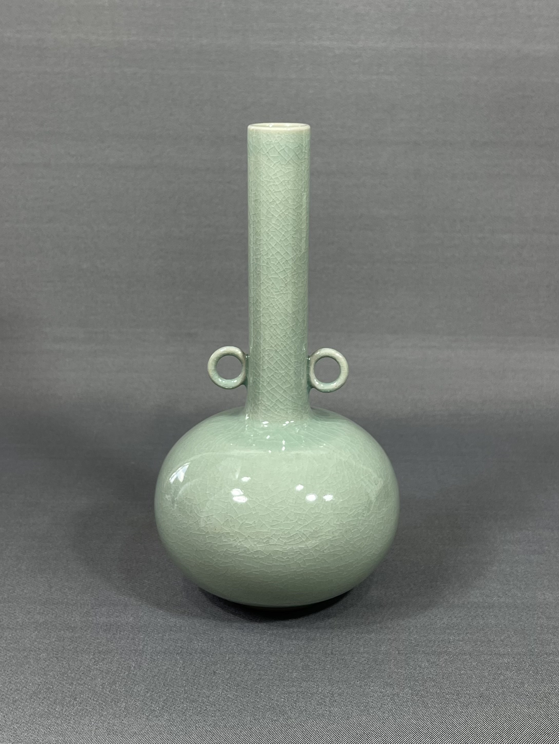 柳海剛（柳根瀅）韓国人間文化財 壺 花瓶 海剛高麗青磁研究所 - 置物