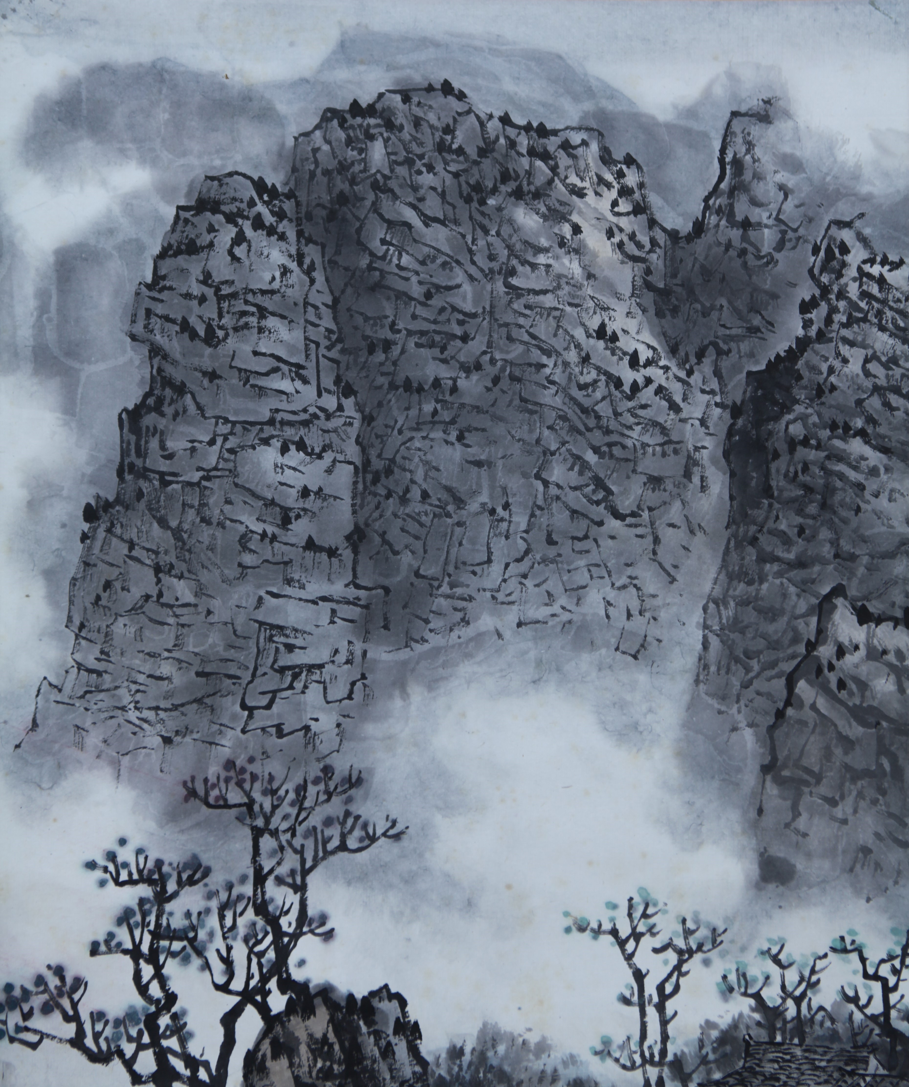 寿山石　山水　風景　石製　中国 送料無料，お得 中国美術 超絶技巧 寿山石彫風景硯屏 置物